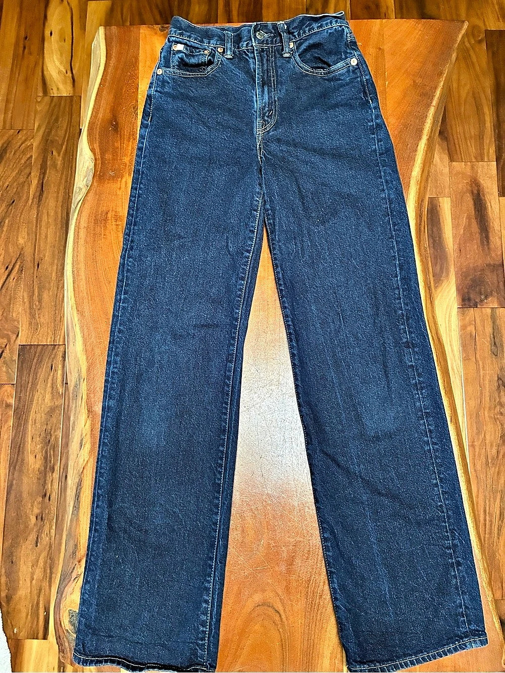 Stovepipe Straight Leg Jeans Blue Size 0